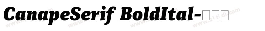 CanapeSerif BoldItal字体转换